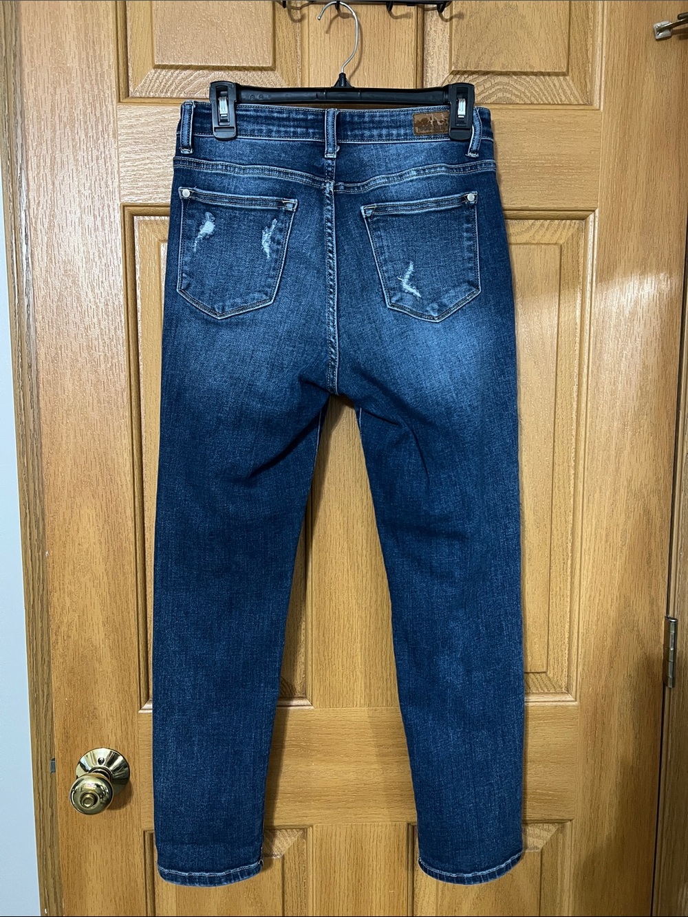 Judy Blue Dark Blue Distressed Skinny Jeans - Picture 3 of 12